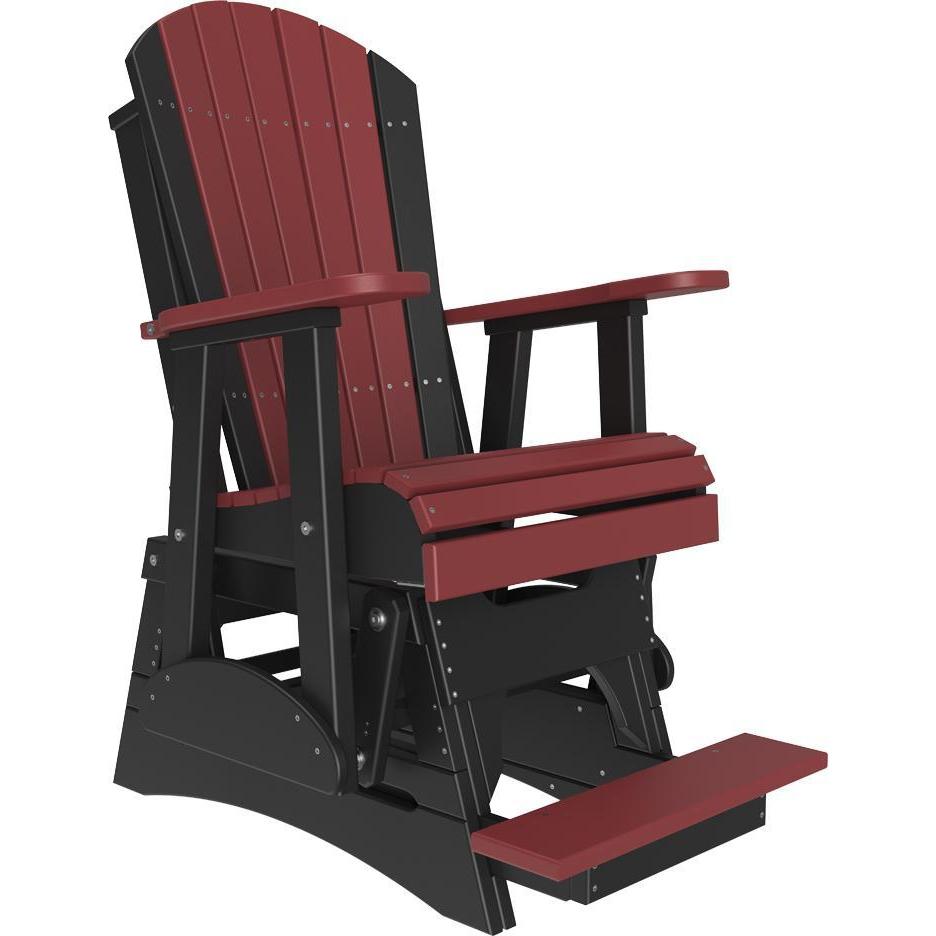 2' Adirondack Balcony Glider Cherrywood & Black-The Amish House
