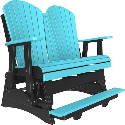 4' Adirondack Balcony Glider Aruba Blue & Black-The Amish House