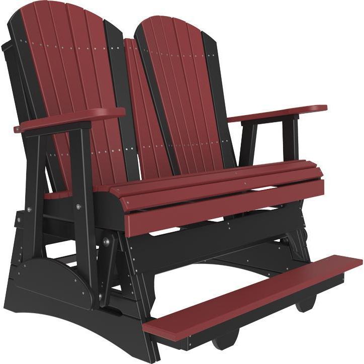 4' Adirondack Balcony Glider Cherrywood Black-The Amish House