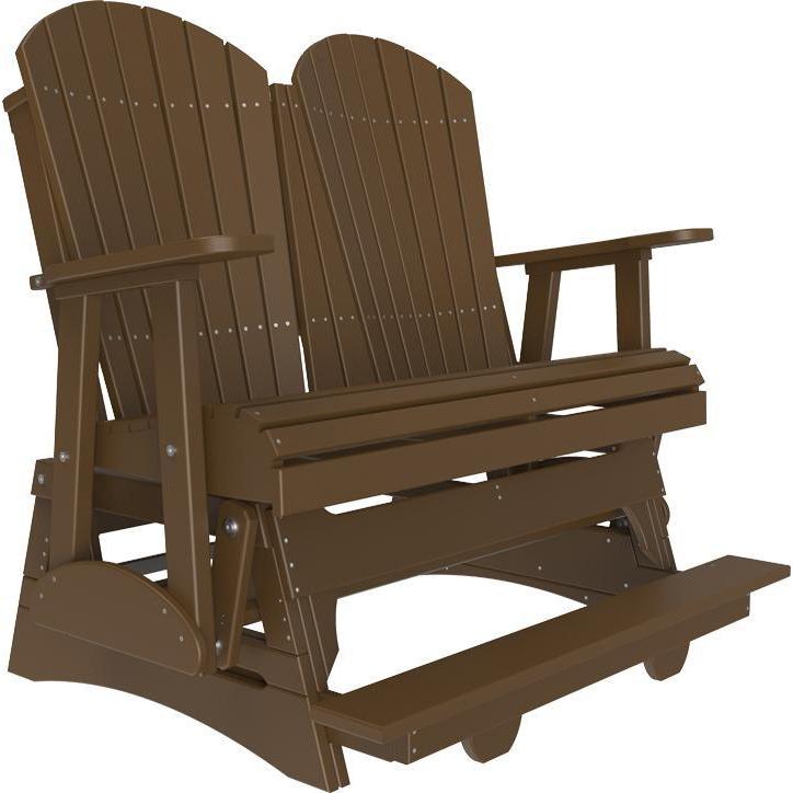 4' Adirondack Balcony Glider Chestnut Brown-The Amish House