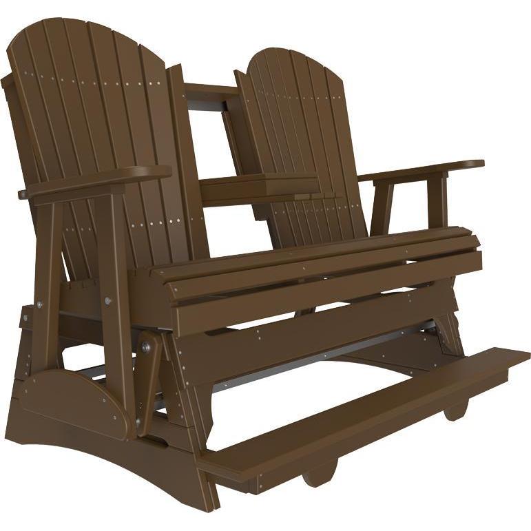 5' Adirondack Balcony Glider Chestnut Brown-The Amish House