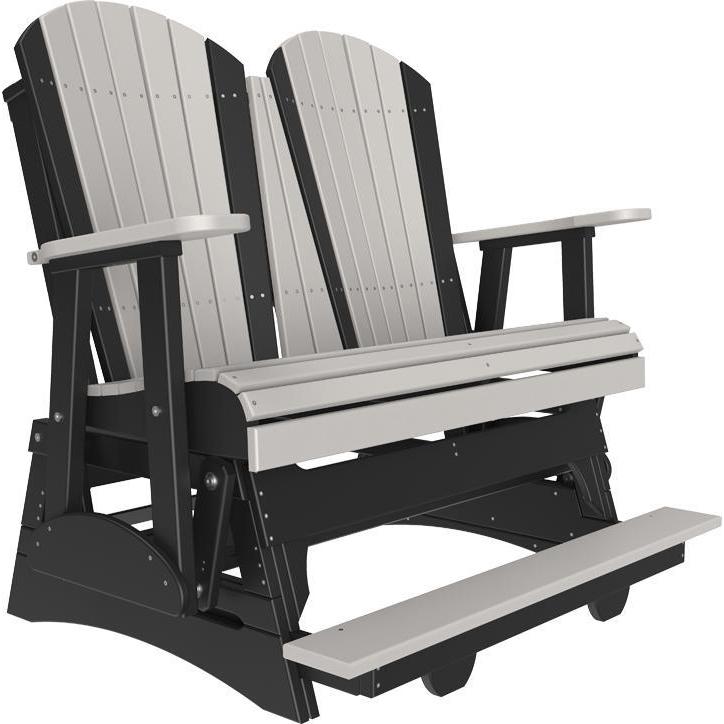 4' Adirondack Balcony Glider Dove Gray & Black-The Amish House