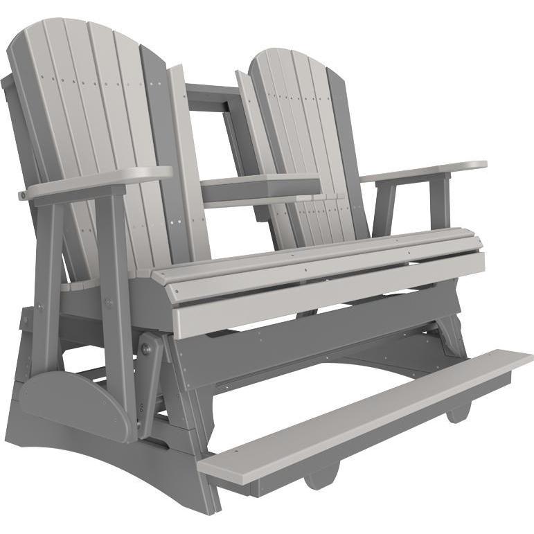 5' Adirondack Balcony Glider Dove Gray & Slate-The Amish House