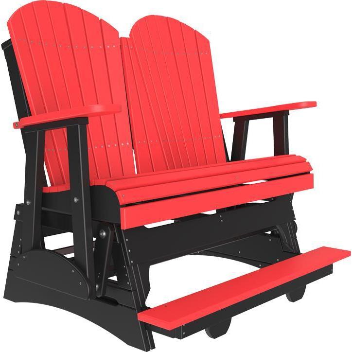 4' Adirondack Balcony Glider Red Black-The Amish House