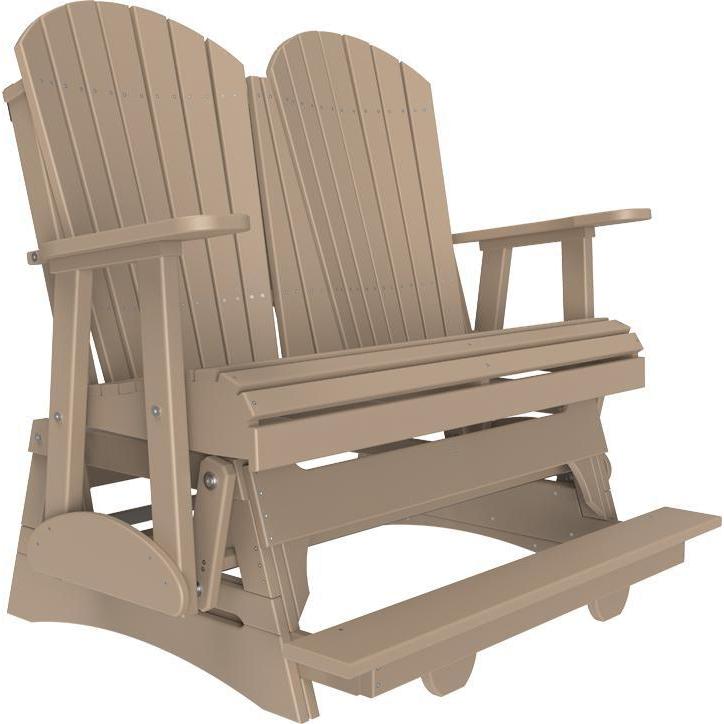 4' Adirondack Balcony Glider Weatherwood-The Amish House