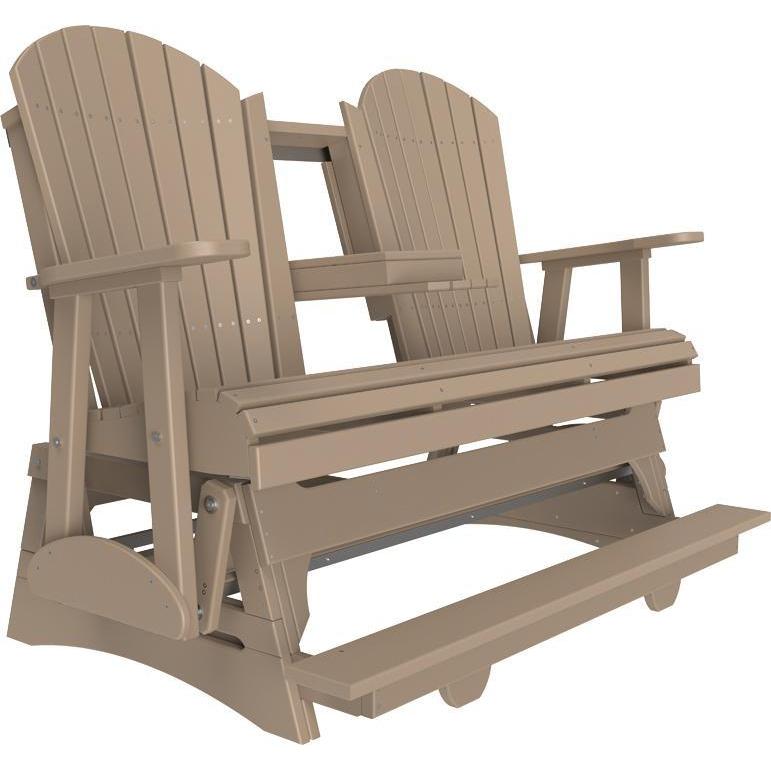 5' Adirondack Balcony Glider Weatherwood-The Amish House