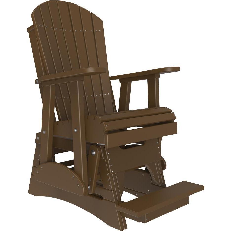 2' Adirondack Balcony Glider Chestnut Brown-The Amish House