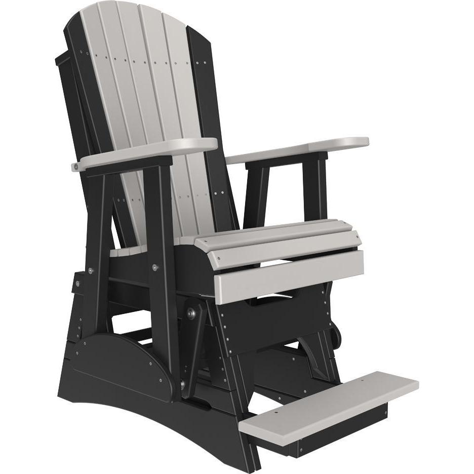 2' Adirondack Balcony Glider Dove Gray & Black-The Amish House