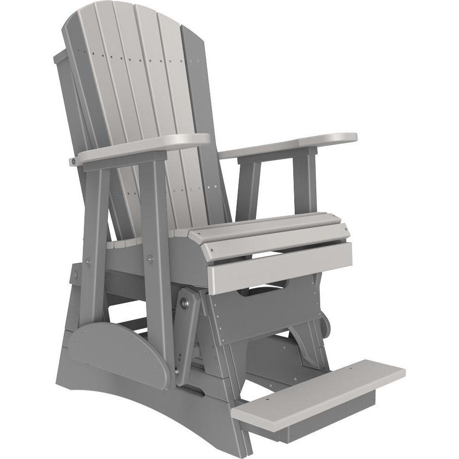 2' Adirondack Balcony Glider Dove Gray & Slate-The Amish House