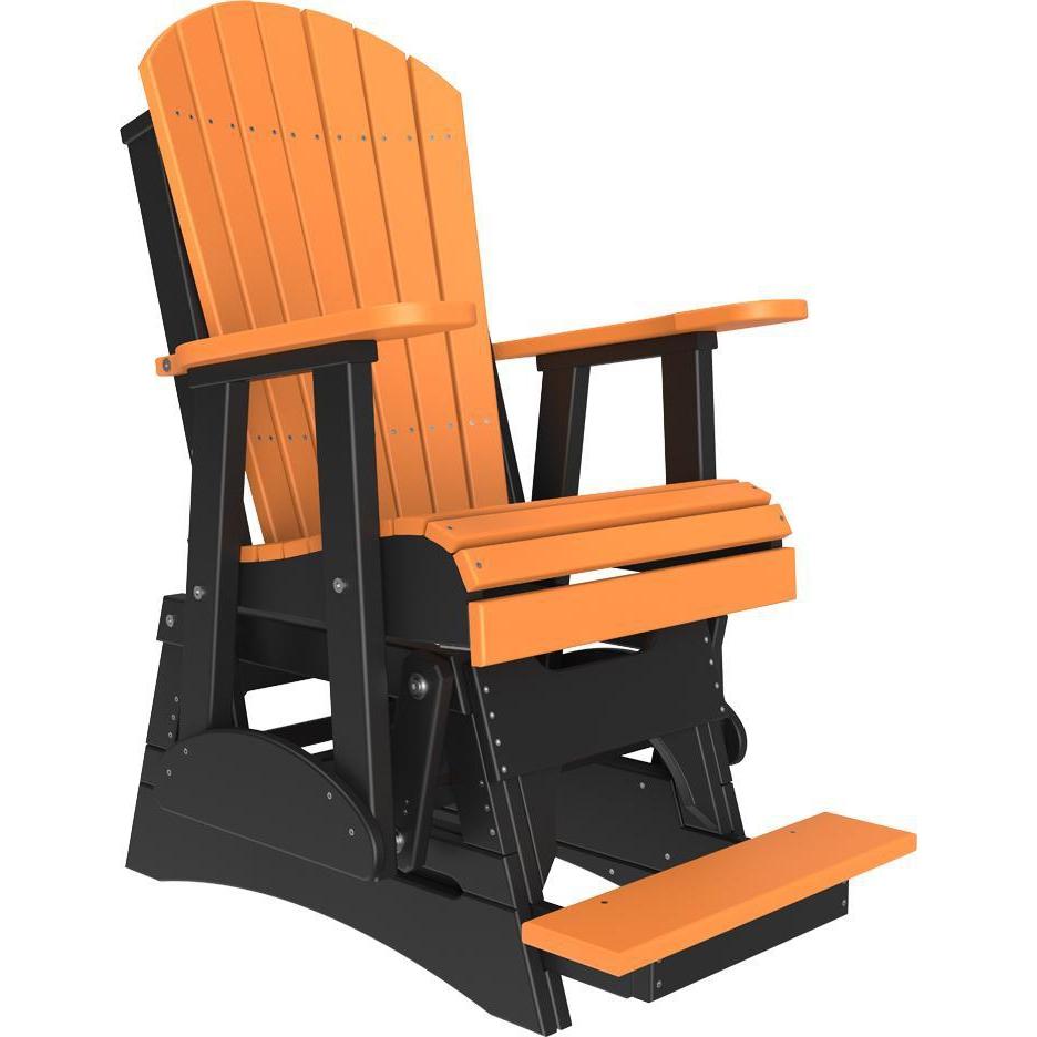 2' Adirondack Balcony Glider Tangerine & Black-The Amish House