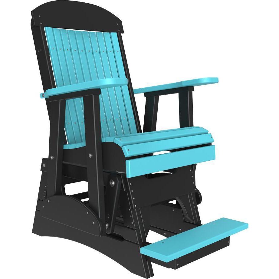 2' Classic Balcony Glider Aruba Blue & Black-The Amish House