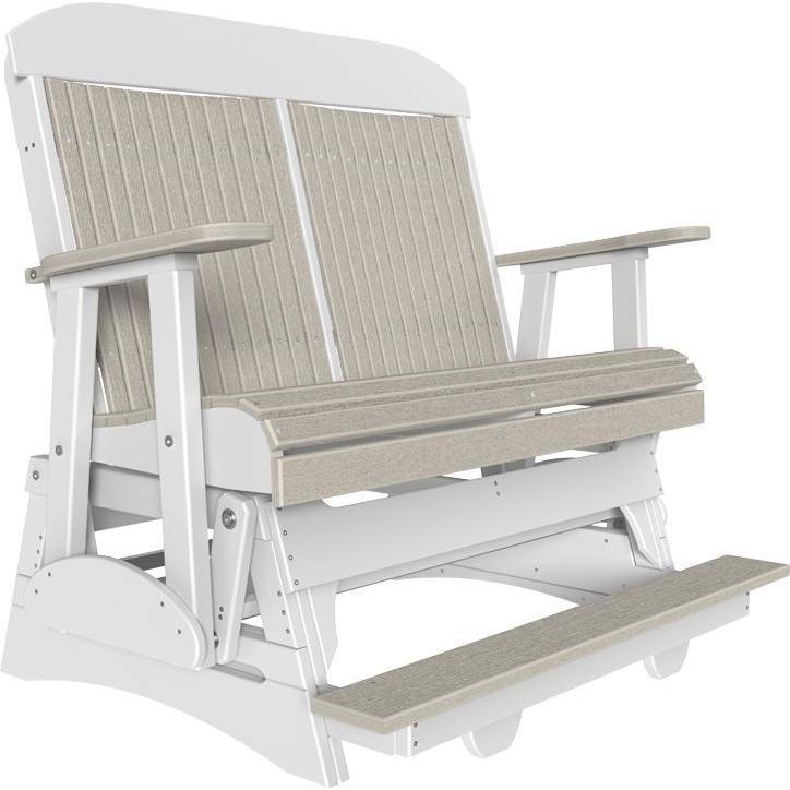 4' Classic Balcony Glider Birch & White-The Amish House