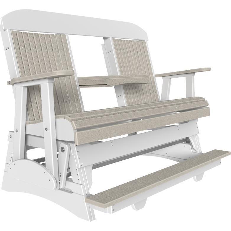 5' Classic Balcony Glider Birch & White-The Amish House