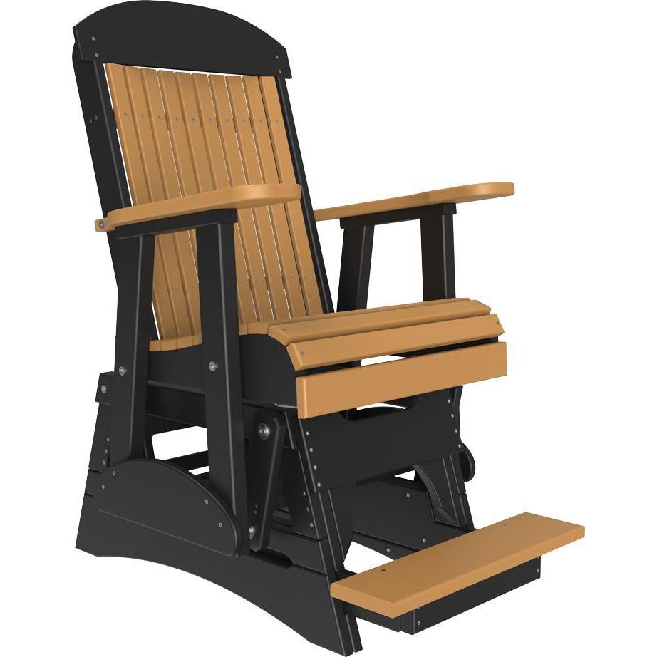 2' Classic Balcony Glider Cedar & Black-The Amish House