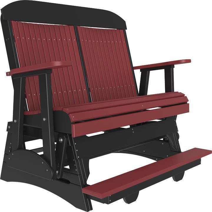 4' Classic Balcony Glider Cherrywood & Black-The Amish House