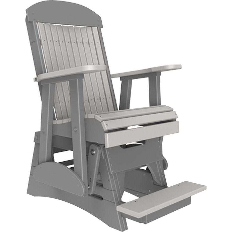 2' Classic Balcony Glider Dove Gray & Slate-The Amish House