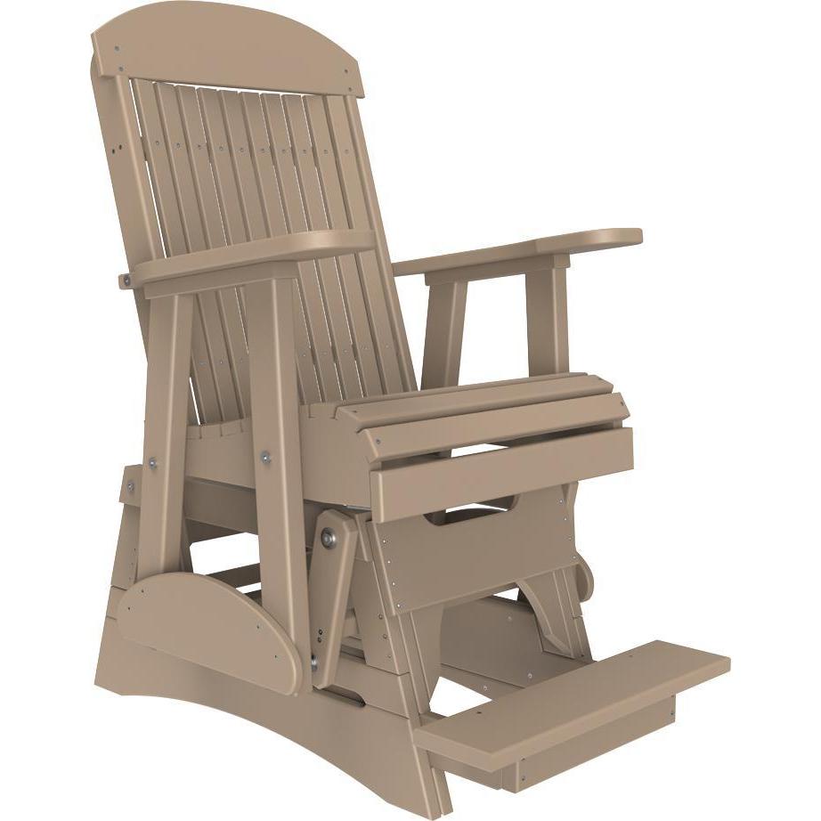 2' Classic Balcony Glider Weatherwood-The Amish House