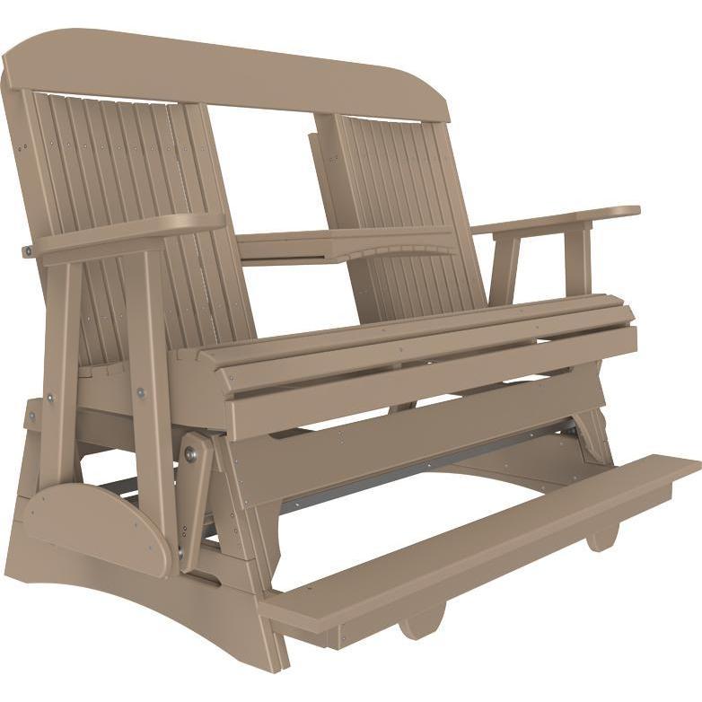 5' Classic Balcony Glider Weatherwood-The Amish House