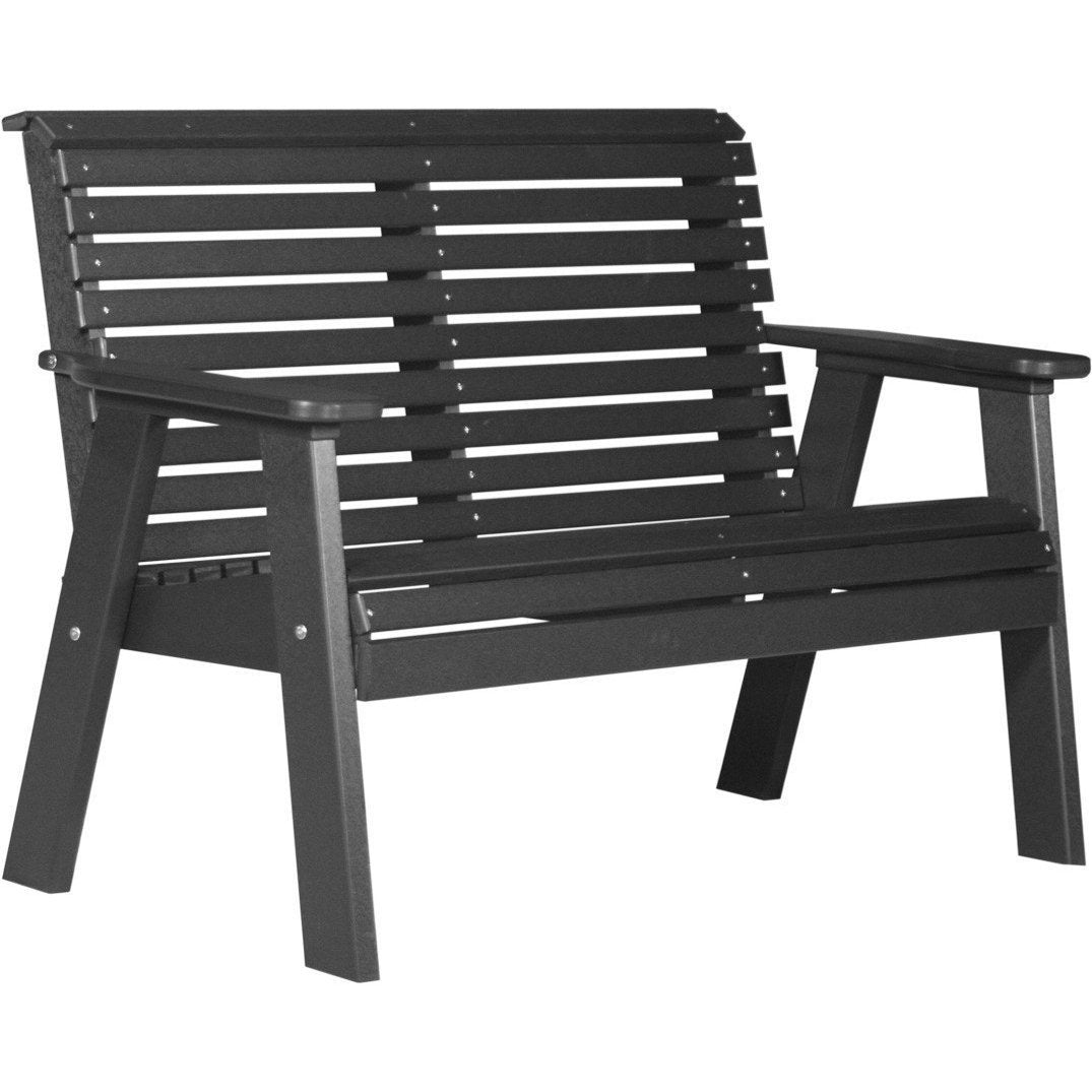 Plain Outdoor 4' Bench Black