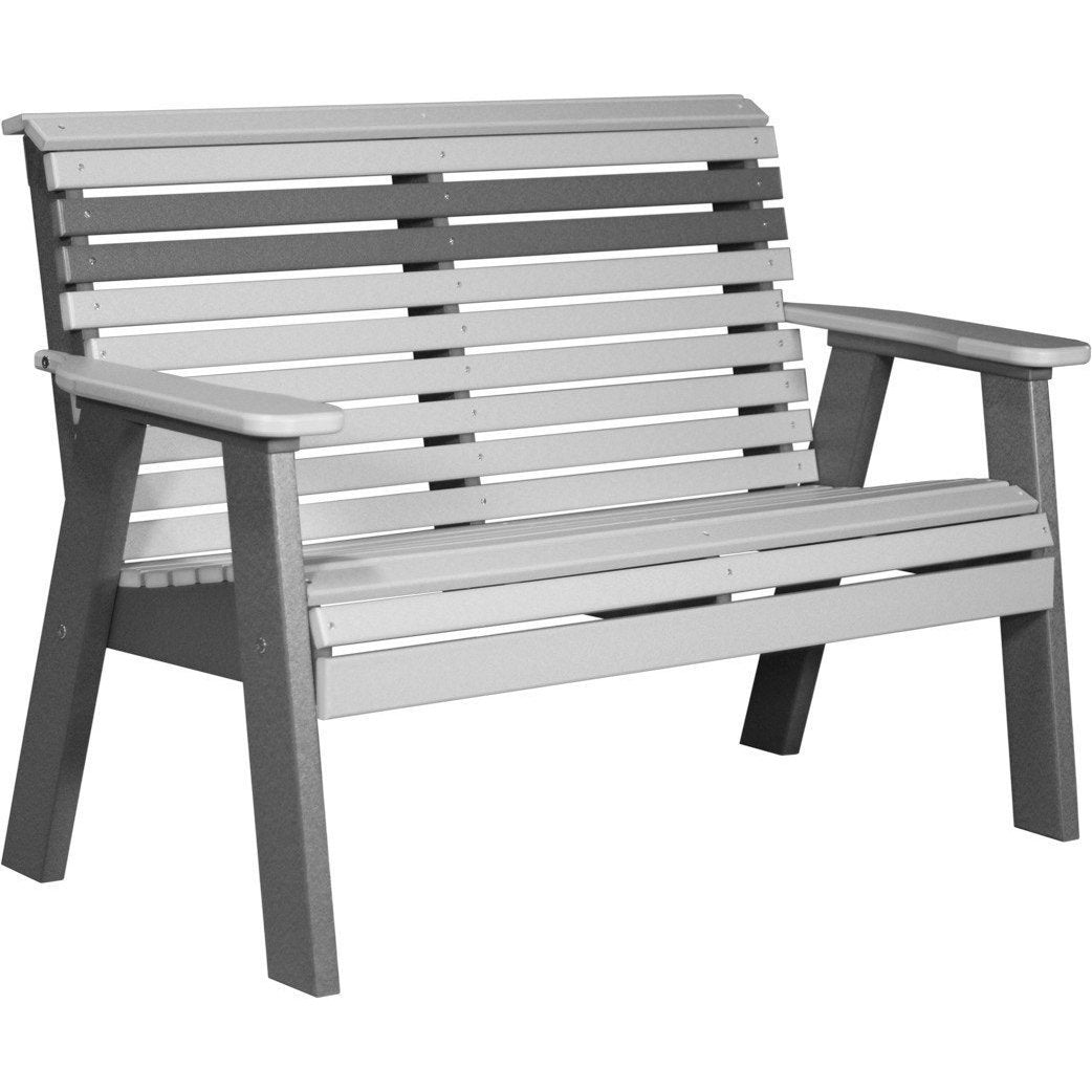 Plain Outdoor 4' Bench Dover Grey & Slate