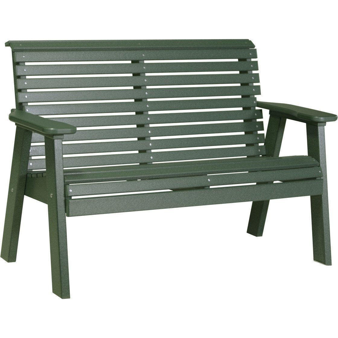 Plain Outdoor 4' Bench Green