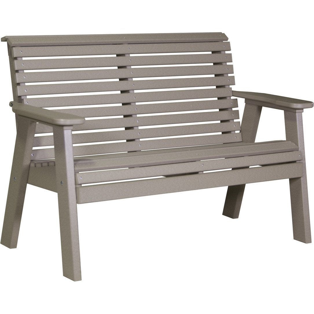 Plain Outdoor 4' Bench Weatherwood