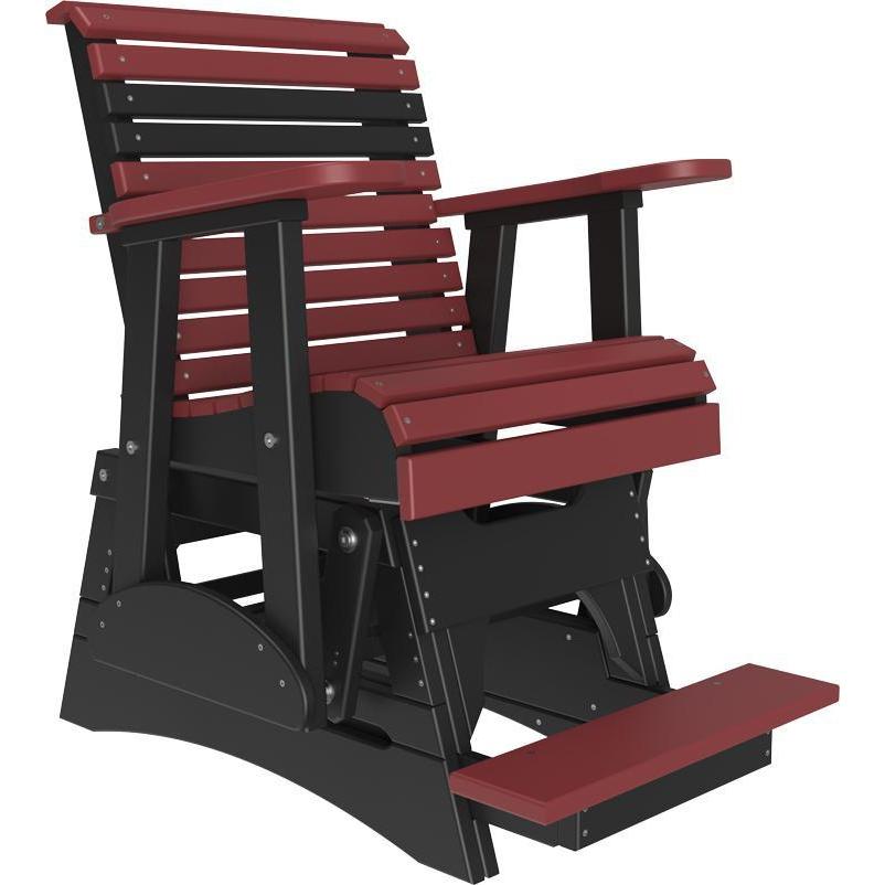 2' Plain Balcony Glider Cherrywood & Black-The Amish House