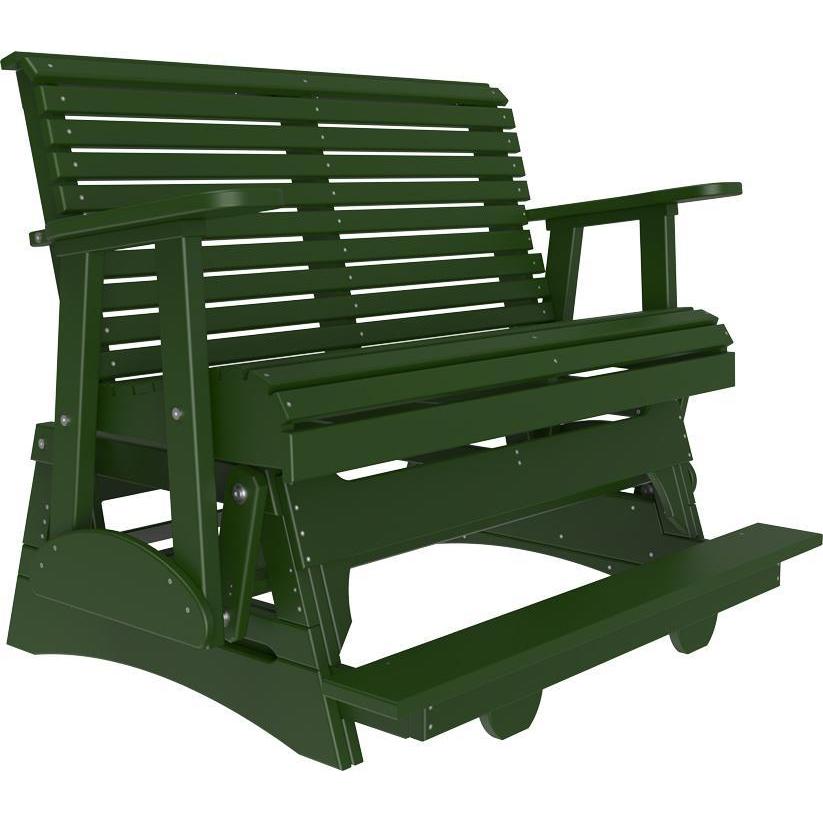 4' Plain Balcony Glider Green-The Amish House