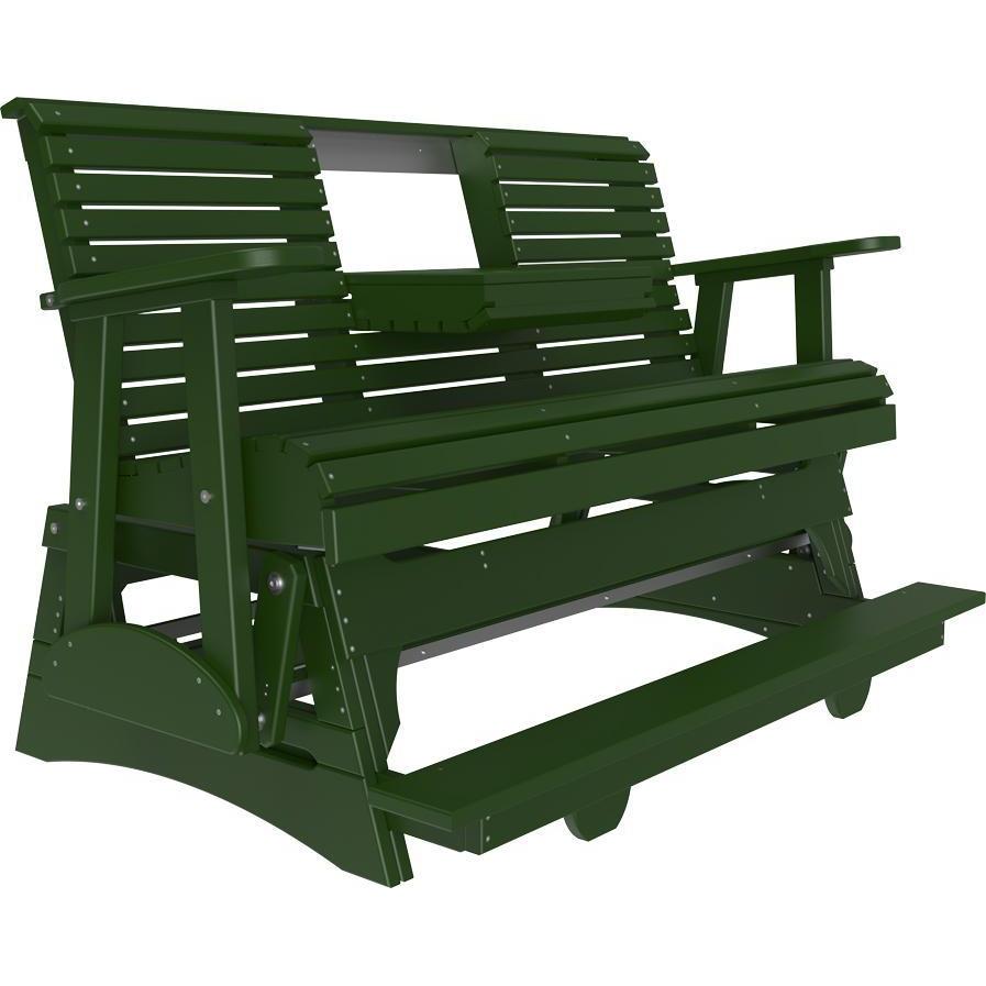 5' Plain Balcony Glider Green-The Amish House